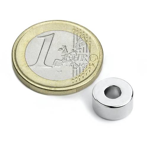 10x3 mm, Yuvarlak, Düz Delikli, Neodyum Mıknatıs, Güçlü Magnet, (Çap:10mm, Kalınlık:3mm)