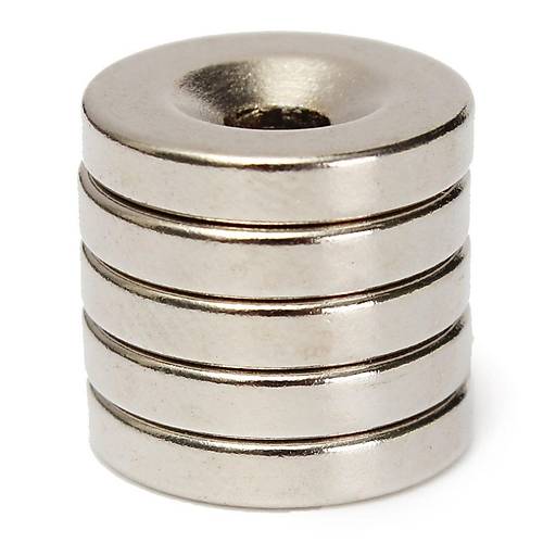 15x5 mm, Yuvarlak, Havşalı, Neodyum Mıknatıs, Güçlü Magnet, (Çap:15mm, Kalınlık:5mm)