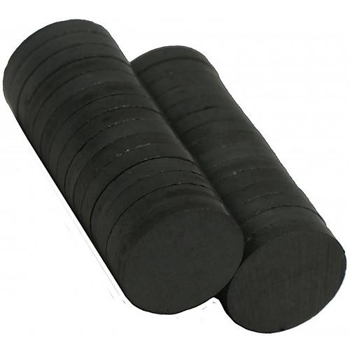 17x3 mm, Yuvarlak Mıknatıs, Seramik, Oksit, Kömür Magnet (Çap: 18 mm, Kalınlık: 3 mm)