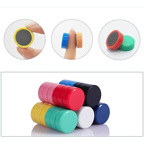 20mm Renkli Pano Mıknatısı, Mıknatıs, Levha Magneti