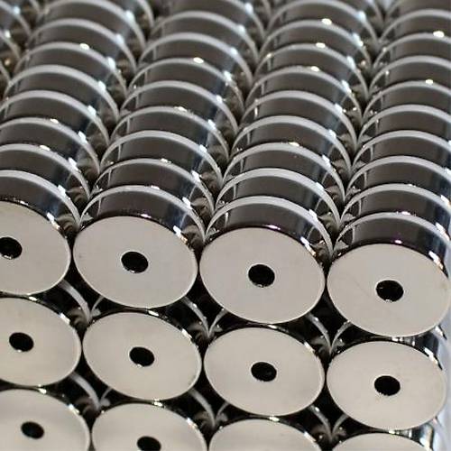 20x10 mm, Yuvarlak, Düz Delikli, Neodyum Mıknatıs, Güçlü Magnet, (Çap:20mm, Kalınlık:10mm)