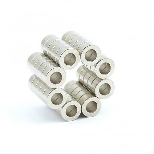8x4 mm, Yuvarlak, Düz Delikli, Neodyum Mıknatıs, Güçlü Magnet, (Çap:8mm, Kalınlık:4mm)