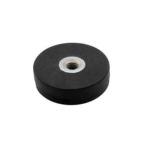 Kauçuk Kaplı Pot Mıknatıs 22mm x 6mm M4 Delik