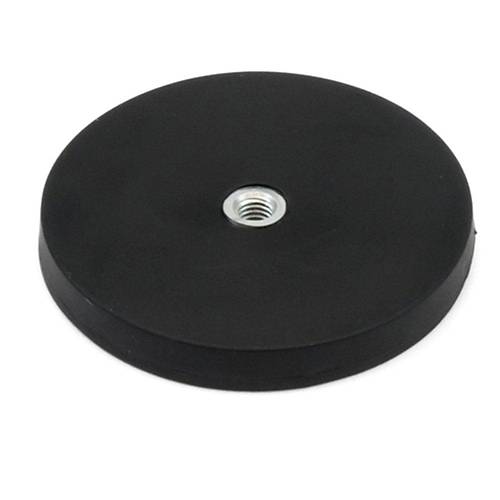 Kauçuk Kaplı Pot Mıknatıs 66mm x 8mm M8 Delik